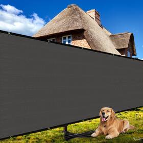 Bmcmfr0504960fr06 Shade&beyond Privacy Screen Fence 5ftx49ft Dark Grey Outdoor Hdpe Mesh Panels Net Cove
