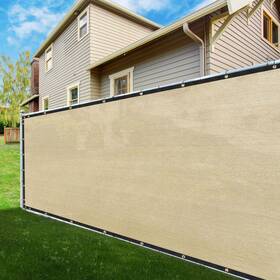 Smfs8x10beige Shademart 8ft X 10ft Fence Privacy Screen Beige Heavy Duty 170 Gsm Fencing Mesh Shade Net