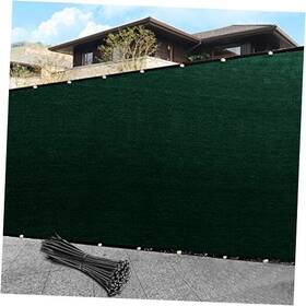Shadewiz Swz5x50-green 5ft X 50ft Green Privacy Screen Fence Cover Heavy Duty Fencing Mesh With Zip Tie