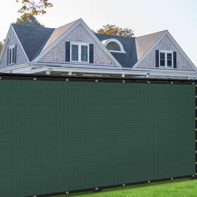 Shadewiz Swz8x50-green 8ft X 50ft Green Privacy Screen Fence Cover Heavy Duty Fencing Mesh With Zip Ti