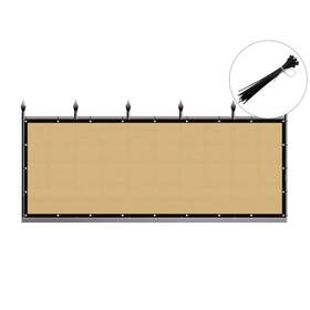 Shatex Pfsbg0412 Privacy Fence Screen 4x12ft Beige Heavy Duty Uv Block Shade Cover Outdoor Yard