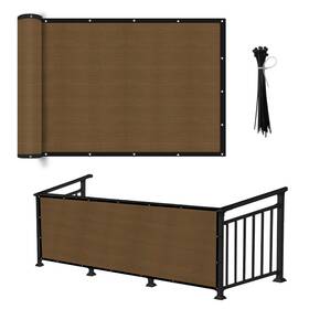 Shatex Pfsbr0450 Privacy Screen Fence 4x50ft Brown Outdoor Heavy Duty 90% Block
