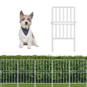 Gfm-a24-wh12x24x10-1224 Shoplala Garden Fence Animal Barrier 10 Panels 12in L X24in H Rustproof Decorative