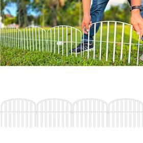 Gfm-p13whx10-1224 Shoplala Decorative Fence 10 Panels 13in L X16.5in H Rustproof White Metal Wire Animal