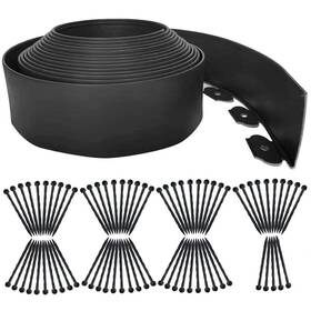Hg0749 Shsyue 15 Landscape Edging 49ft Garden Borders Black Extra Tall 4in High With