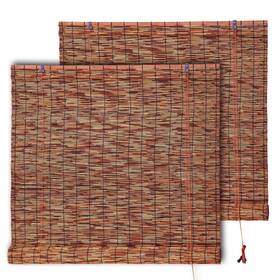Shydzyyc Rs-2-brown Reed Roller Shades 2 Pcs 48 Inch W X 72 H Waterproof Privacy Screen Bamboo Outdo