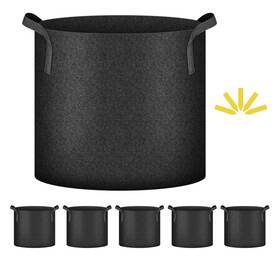 Glgrowbag10x5blk-b Simple Deluxe 5 Pack 10 Gallon 15.9 Inch X 11.9 5-pcs