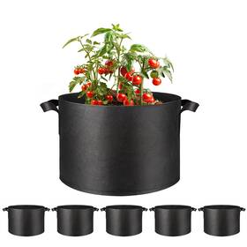 Glgrowbag10x5blkv2-d Simple Deluxe Grow Bags 10 Gallon 5 Pack Planter Pots With