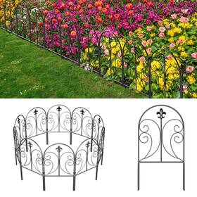 Skcoipsra Lt-k202-cn Decorative Garden Fence 19 Pack 24in H X 20ft L Animal Barrier Rust