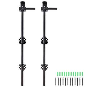 Skelang B0c4fbvbhj 2 Pcs 18 Inch Heavy Duty Steel Cane Bolt Gate Drop Rod Ground Latch Wooden