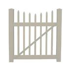 Skpi-1.5sc-3x48 Weatherables Water Resistant Khaki Stratford Vinyl Picket Fence Gate Kit