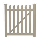 Skpi-3-5x48 Weatherables Durable Uv Protected Khaki Chelsea Vinyl Picket Fence Gate