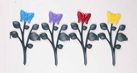 Skyhd7018 Skymall Decorative 8 Piece Butterfly Garden Border Stakes