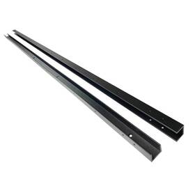 Sf2-hck07 Slipfence Aluminum Fence Channels 81 Inch X 1-1/4 Painted Black 2-per Pack
