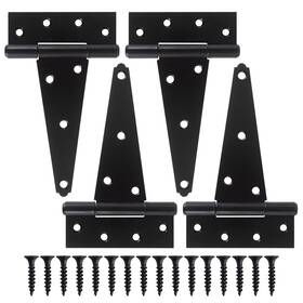 Smartini & Co 52620 6 Inch T Strap Heavy Duty Gate Hinges Shed Door Hinge For Wood Fence With 2