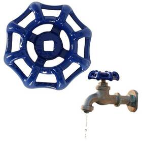Sndperiexam 767552958561 1 Pc Blue Metal Outside Faucet Round Wheel Handle 6x6mm Water Spigot
