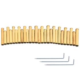 Snowting 2025052461a3 Bamboo Short Fence With Ground Spikes For Fixing Outdoor Garden Lawn Edging