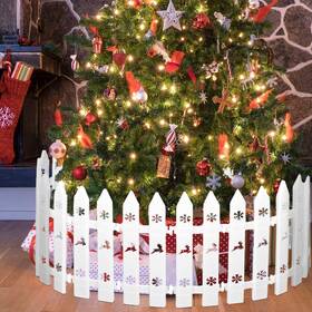 Sosation Fences-0908 30 Pieces Christmas Tree Fences Thick Plastic Picket