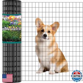 Sottorich B0chbn1g4j Wire Fence 24in X 50ft 2x 3 16ga Black Pvc Coated Garden For Y