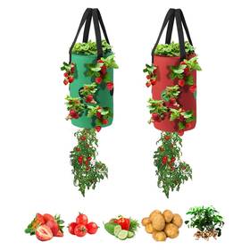 Souilgoal 742500515522 Upside Down Tomato 7.9 X 11.9 Inches Set Of 2- Red And Green