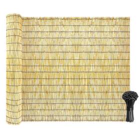 Soulitem 2023-0216 Natural Reed Fencing Rolls Privacy Bamboo Fence 3/4/5/6ft High Roll Scr