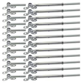 7r12-3 Sowtowe 7r12-3/16 Stainless Steel Cable Railing System Kit 12 Pairs Adjustable Angle Rail