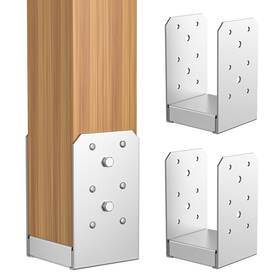 Spaceeup 735299609985 Post Base 4 Inch X4 Internal 3.5 X Anchor 3pcs Adjustable Pos