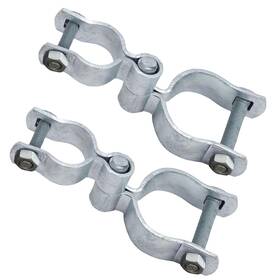 Sparksway 762849072913 2 Pack 1-3/8 Inch X 2-3/8 Chain Link Fence Gate Hinge Kit Galvanized Steel Gate