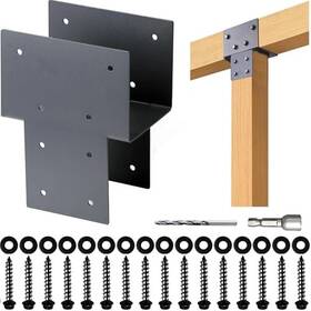 Sparksway 762849072920 2 Pack 6 Inch X Internal 5.5 X5.5 Stainless Steel Post Cap Tie Brackets Kit