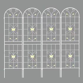 Spassway 313033023053 4 Pack Metal Garden Trellis 87 Inch X 20 Rustproof Climbing Plant Support Arb