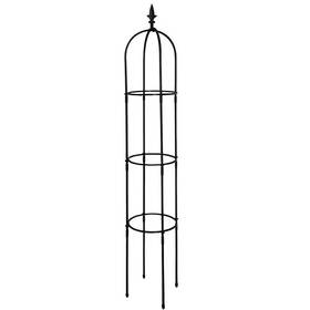 Spca 705353582165 74 Inch Steel Plastic-coated Metal Obelisk Trellis For Outdoor Climbing Plants An