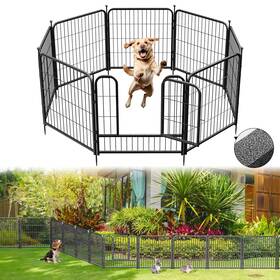 Specilite 810151832777 Garden Decorative Fence With Gate 24in H X L 8 Panels No Dig Portabl