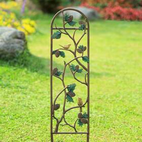 35337 Spi Home Ideal Design Sturdy Aluminum Decorative Bird And Pinecone Trellis Spikes 6 Inch H
