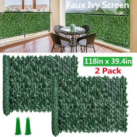 Sportyouth 810032297183 2 Pack Artificial Faux Ivy Leaf Privacy Fence Panel Screen Wall Hedge Home Decor