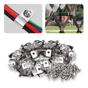 B0c6m4cbkq Sptchapn Stainless Steel Fence Wire Clamps 12-16 Gauge Fencing Mounting Clips