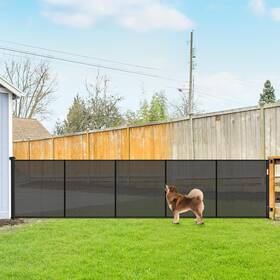 Xmf-a028963 Stcockis Reinforced 42 Inch Tall Retractable Dog Gate 155 X Wide Black