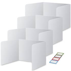 Storage Standard Ddcl4pwh4l 4-pack Classroom Privacy Shields For Student Desks - Easy To Clean Plastic De