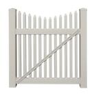 Stpi-1.5nrsc-4x48 Weatherables Tan Water Resistant Barrington Vinyl Picket Fence Gate Kit Stpi-1.5nrsc-4x48 Weatherables Tan Water Resistant Barrington Vinyl Picket Fence Gate Kit