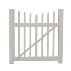Stpi-1.5sc-3x48 Weatherables Tan Uv Protected Stratford Scallop Vinyl Picket Fence Gate