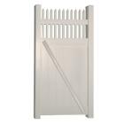 Stpr-ot-6x44.5 Weatherables Durable Tan Water Resistant Tremont Vinyl Privacy Fence Gate