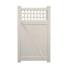 Stpr-sqlat-6x44.5 Weatherables Tan Water Resistant Scottsdale Vinyl Privacy Fence Gate
