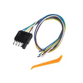 Strendier Ifn240125a000670 Trailer Side 5 Way Flat Wiring Harness Plug 20 Inch Wire Lead Traile