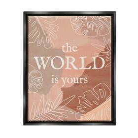 Stupell Industries 196216865882 World Is Yours Monstera Plant Boho Blocked Shapes Design By Natalie Carpentieri