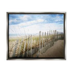 Stupell Industries 196216956689 Seaside Boardwalk Ocean Sand Fence Beach Grass Design By Graffitee Studios