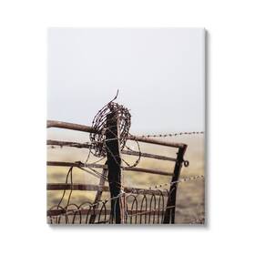 Stupell Industries 196216984699 Rural Meadow Fence Barbed Wire Countryside Photography Design By Leah Straatsma