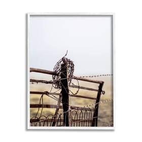 Stupell Industries 196216984781 Rural Meadow Fence Barbed Wire Countryside Photography Design By Leah Straatsma