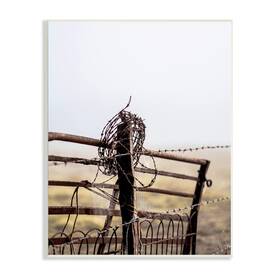 Stupell Industries 196216984828 Rural Meadow Fence Barbed Wire Countryside Photography Design By Leah Straatsma