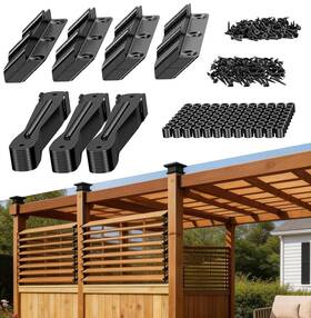 Suemisi Lhs124 Louver Hardware Kit - Deck Sunblind System Brackets For Adjustable Outdoor Sh
