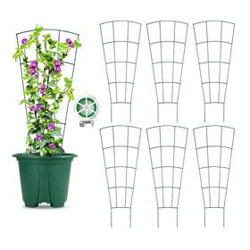 Sumgrow S-sy-24-6 6-pack Indoor Plant Trellis - 24 Inches Heavy-duty Metal For Climbing Housep