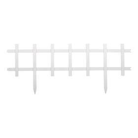 Suncast 044365008110 Cape Cod Styling Long Border Fence With Interlocking Tabs White 4 Pack